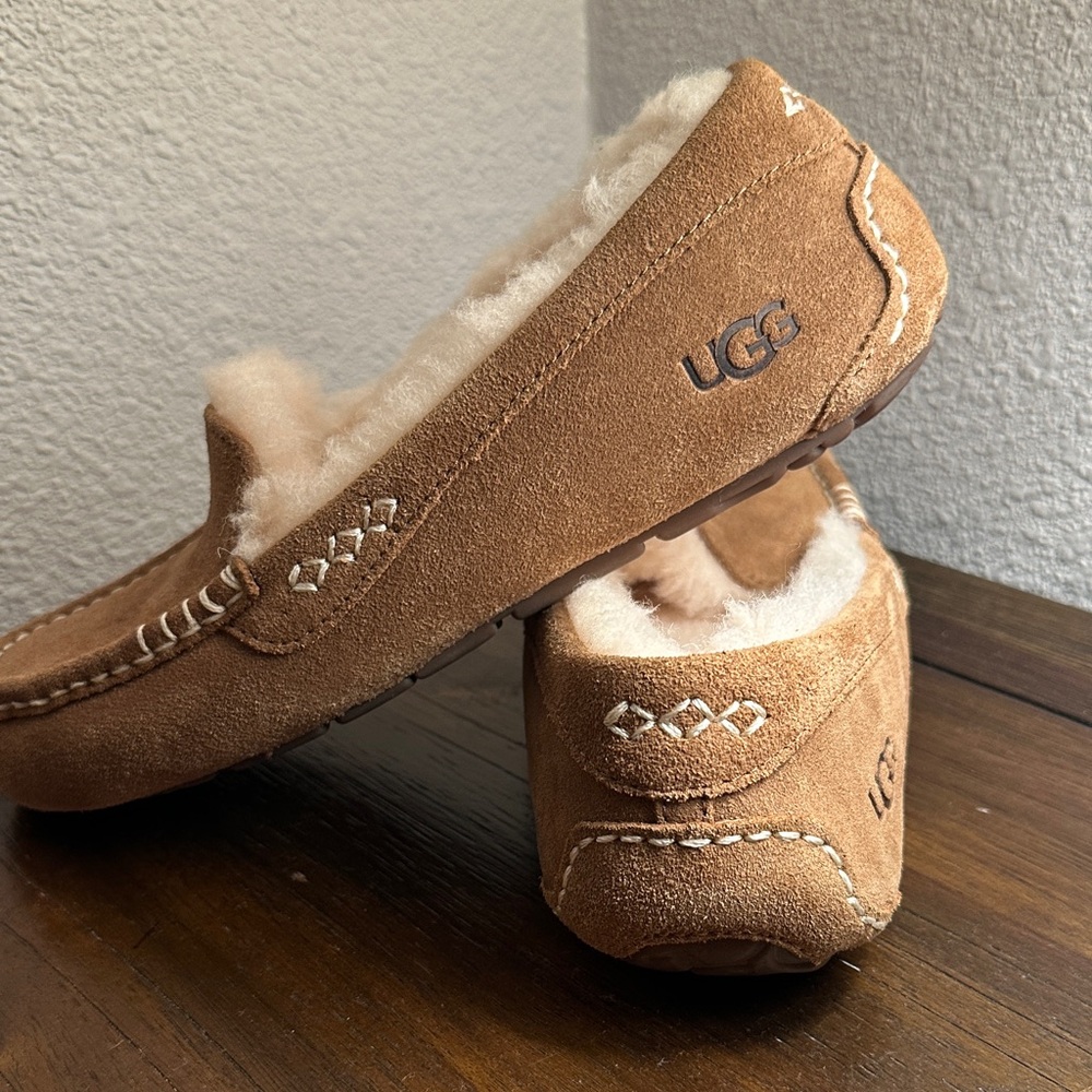 UGG Chestnut Suede Slippers